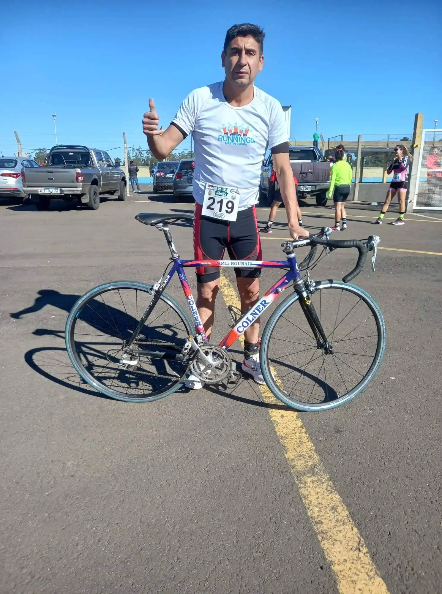 Jorge García en el Duatlón Jeep que se disputó en Concordia