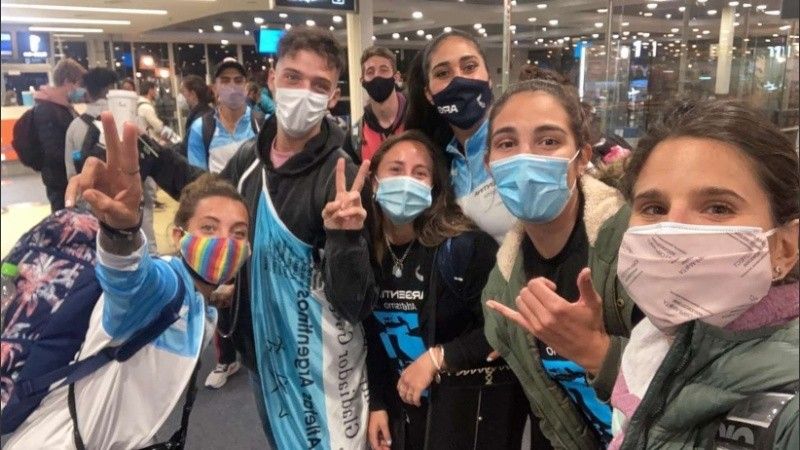Santi Maratea encabezó el viaje de los atletas argentinos a Ecuador