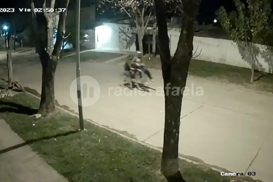 Captura de los delincuentes cuando robaron la garrafa