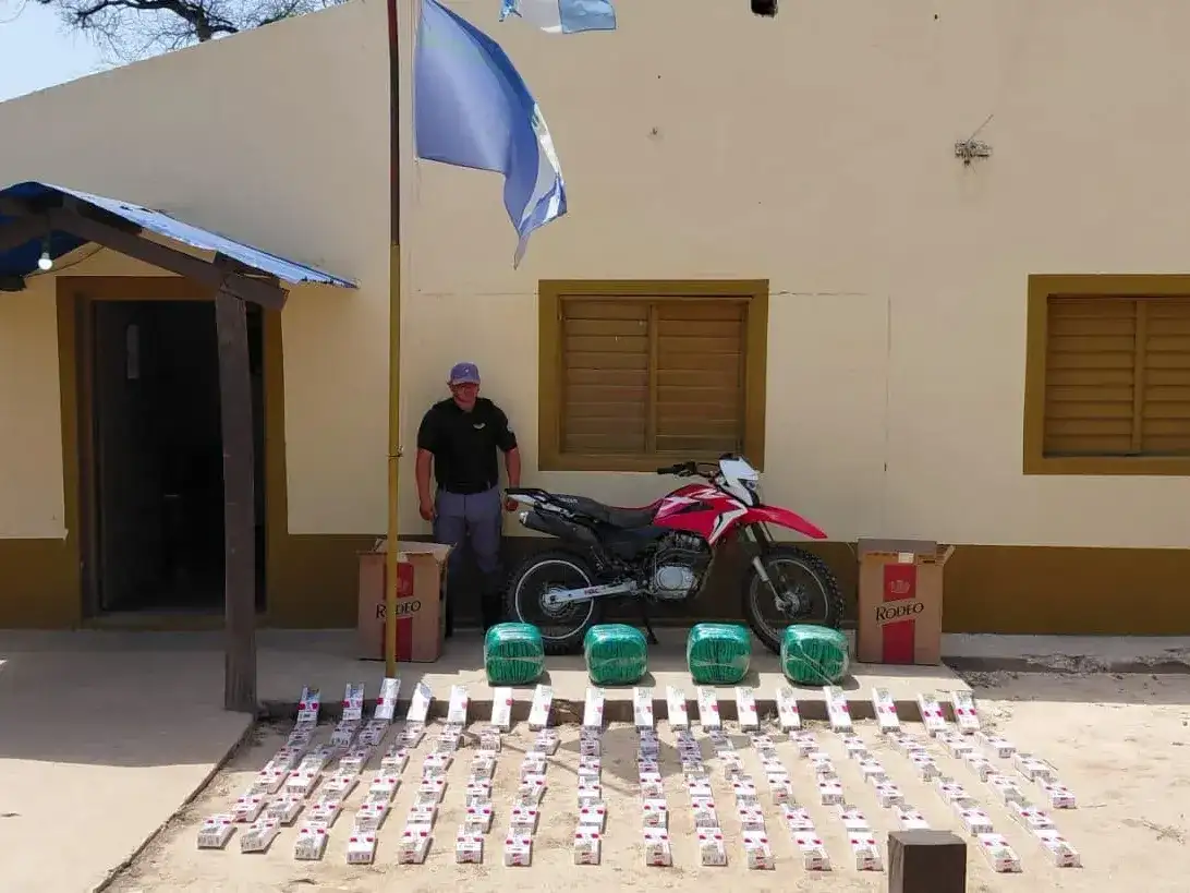 Ruta 86: secuestraron coca, cigarrillos y una motocicleta en Formosa