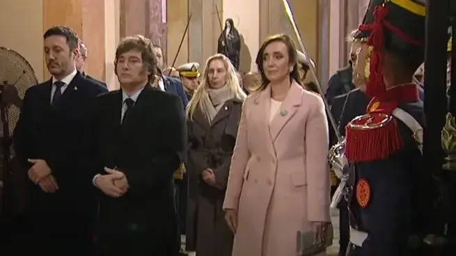 Tedeum del 25 de mayo: Javier Milei no saludó a Jorge Macri y esquivó a Victoria Villaruel