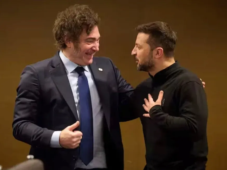 Milei y Zelenski durante el último encuentro entre ambos el pasado 22 de enero.