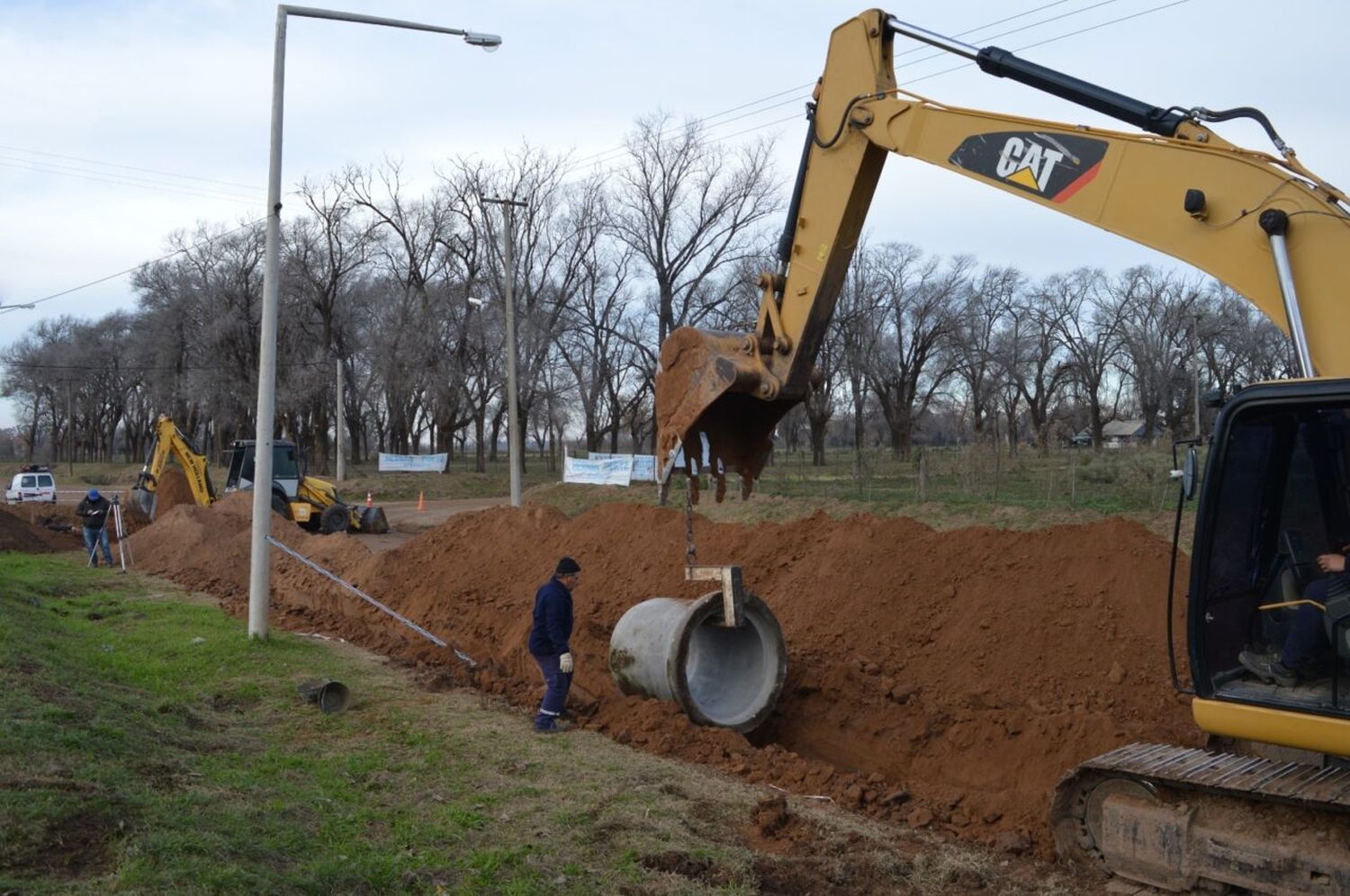 Avanza la obra de desagüe pluvial de calle Patricio Boyle