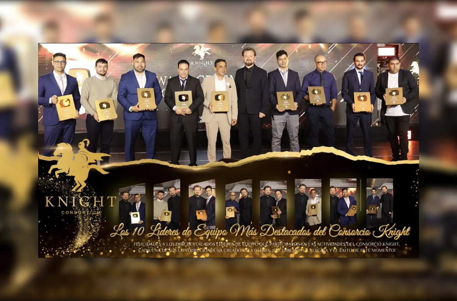 Los 10 líderes más destacados de Rainbowex, según el Knight Consortium en la cena del hotel Emperador en septiembre.