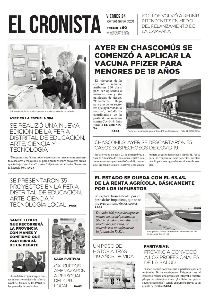 Tapa 24 setiembre 2021