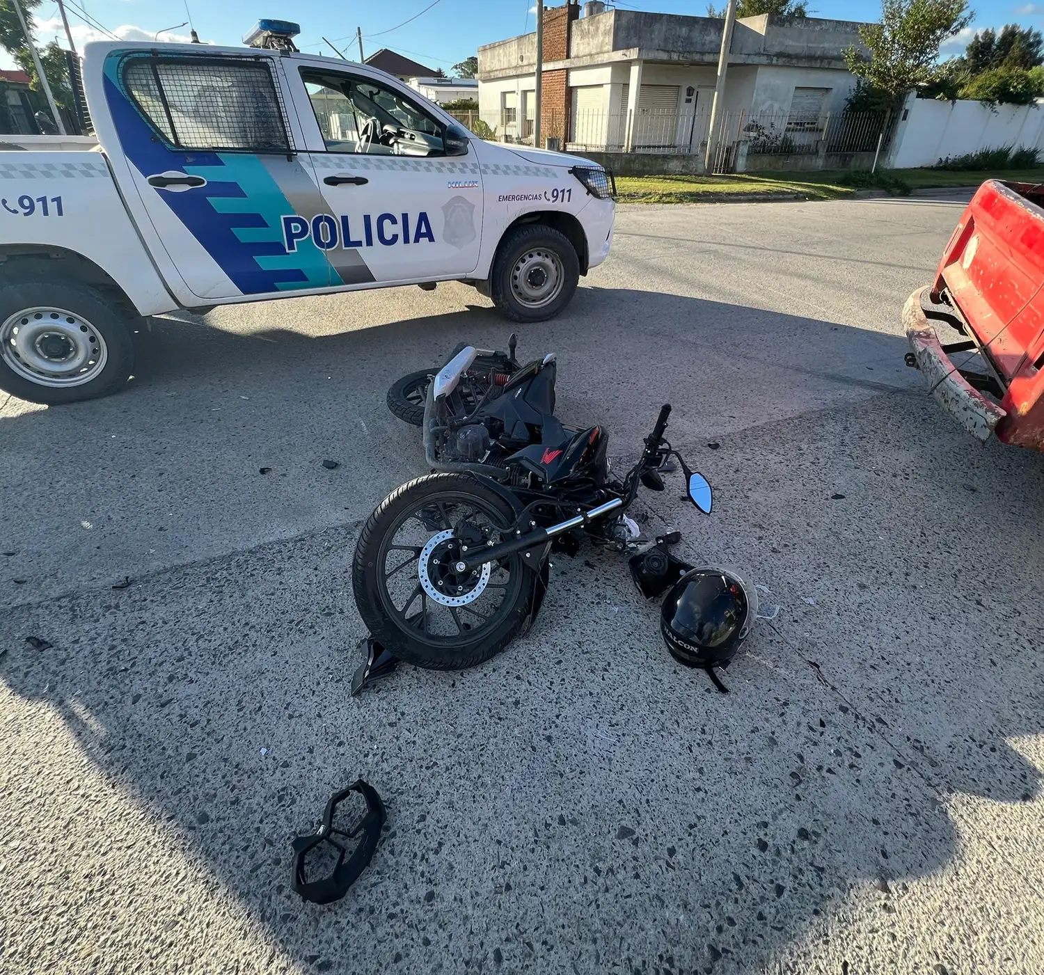 En el motovehículo Cb Twister de 125cc, con patente A223KNA, circulaba Gabriel Chambrillon.