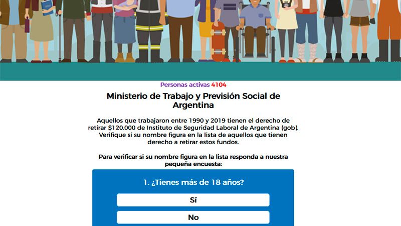 Alertan por una estafa que promete cobrar $120 mil del Estado argentino