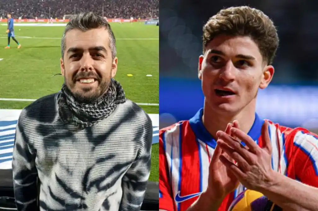 Julian Alvarez y Matías Pelliccioni, cronista de TyC Sports