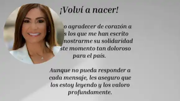 “VOLVÍ A NACER”: Periodista Elianta Quintero confiesa que más allá del dolor del cuerpo le duele el alma