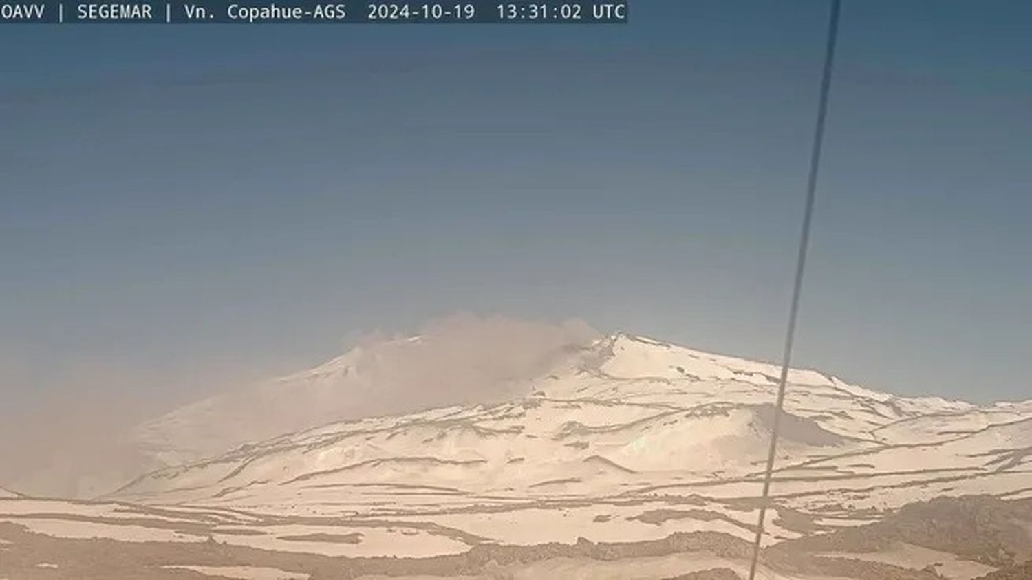 Volcán Copahue: detectan actividad con emisión de cenizas volcánicas