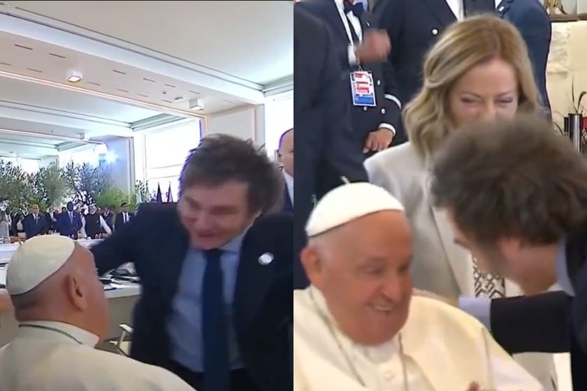 Milei y el Papa Francisco.