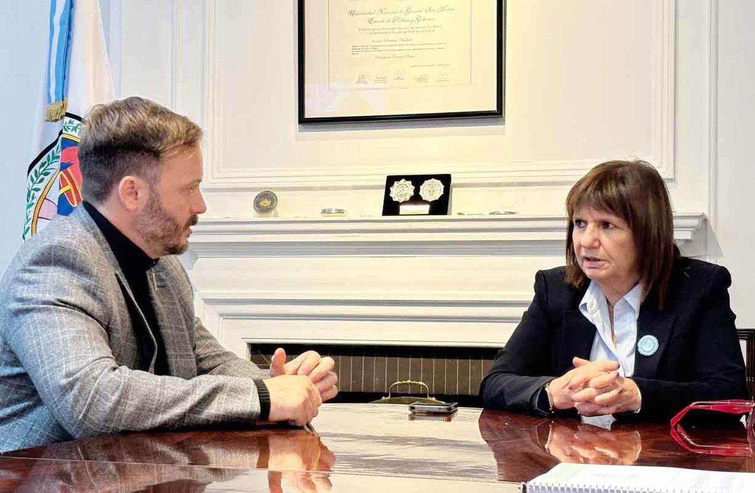 Azcué confirmó la presencia de la Ministra Patricia Bullrich para la reunión del consejo de seguridad