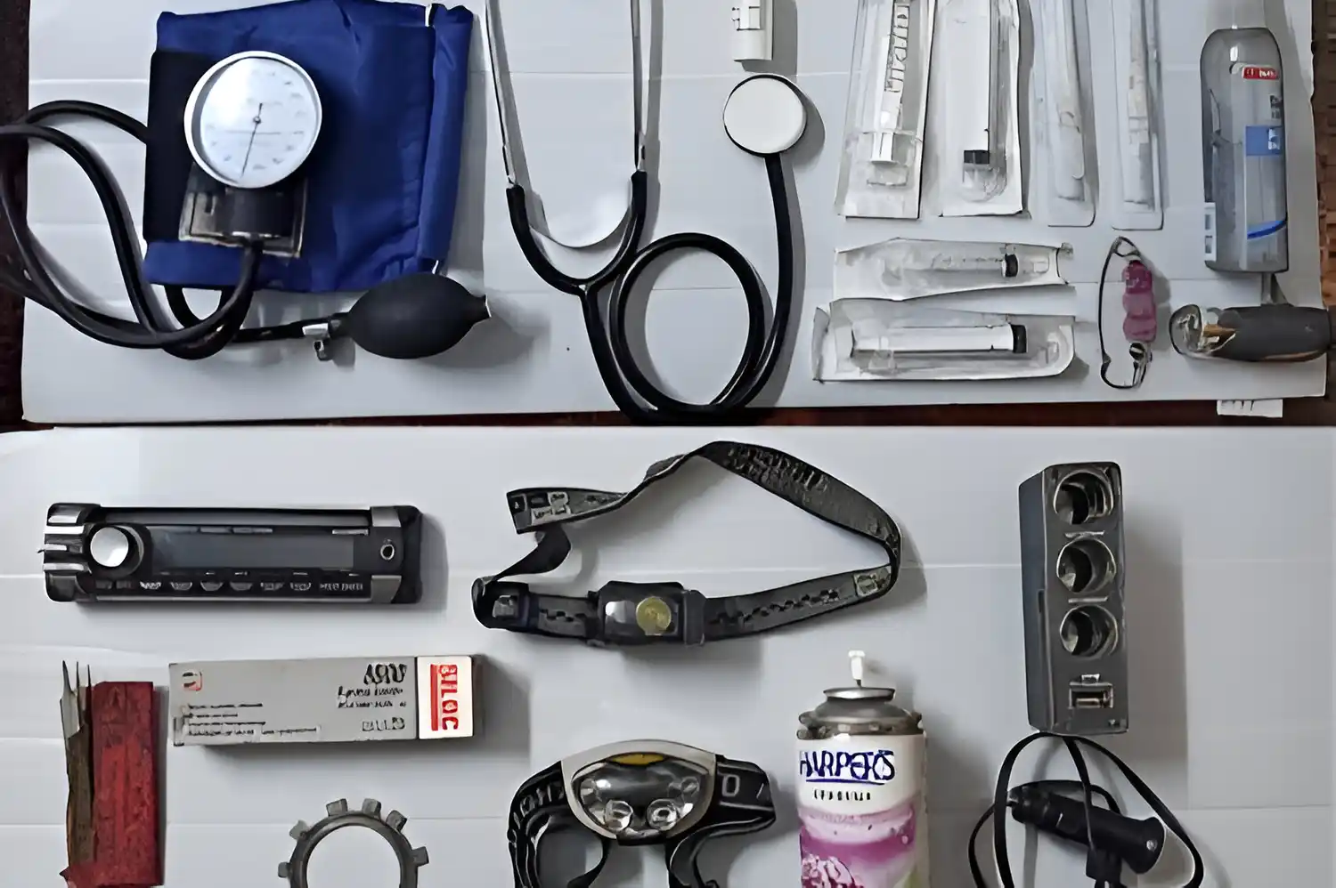 Parte de los elementos recuperados tras el raid delictivo.