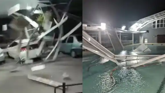 Temporal en Provincia de Buenos Aires: se voló el techo de un hospital