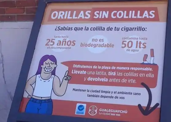 Esta es la cartelería que se va a colocar en las playas públicas de la ciudad 
