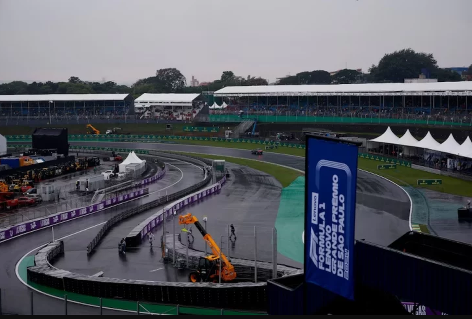 Suspendieron la qualy del GP de Brasil por una tormenta y la realizarían el domingo