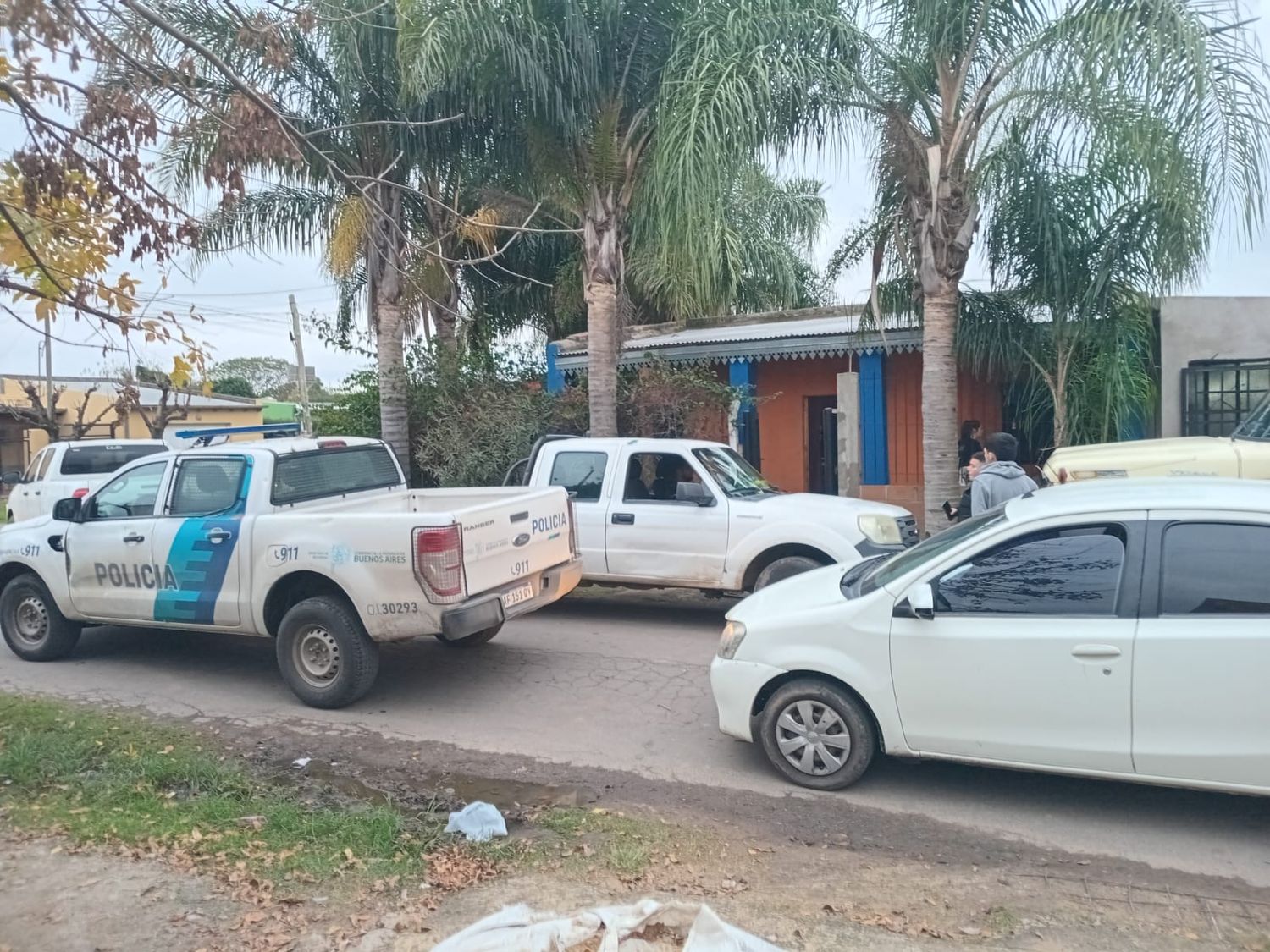Un importante despliegue policial se vio en la zona.
