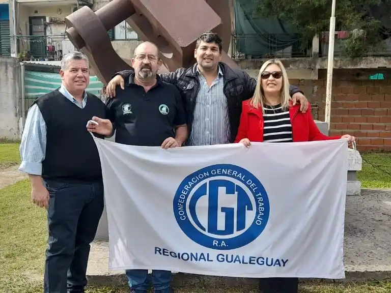 Dirigentes locales que integran la representación de la CGT.