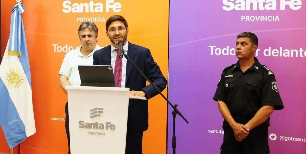 El gobernador Pullaro este miércoles desde Rosario. Crédito: Gobierno de Santa Fe