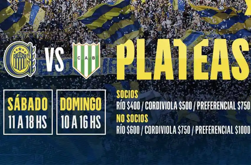 Venta de plateas para el domingo