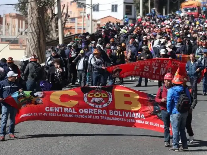 Marcha en Bolivia.