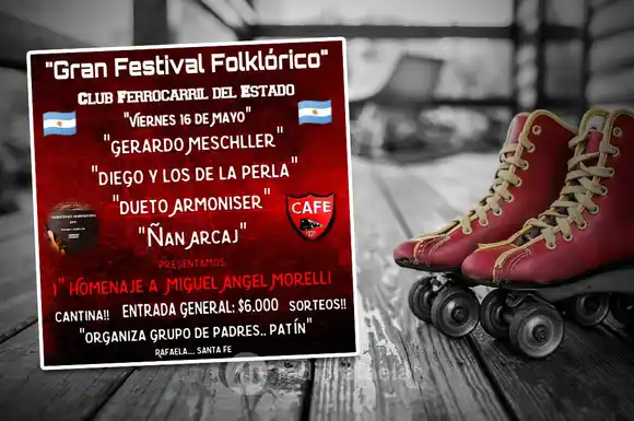 Patín artístico con alma folklórica: Ferro organiza una peña para recaudar fondos