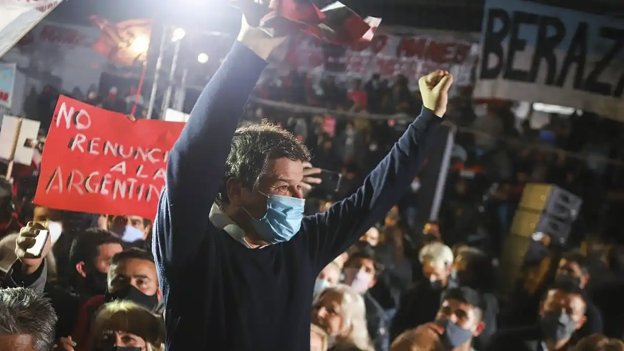 Facundo Manes, durante el cierre de campaña.