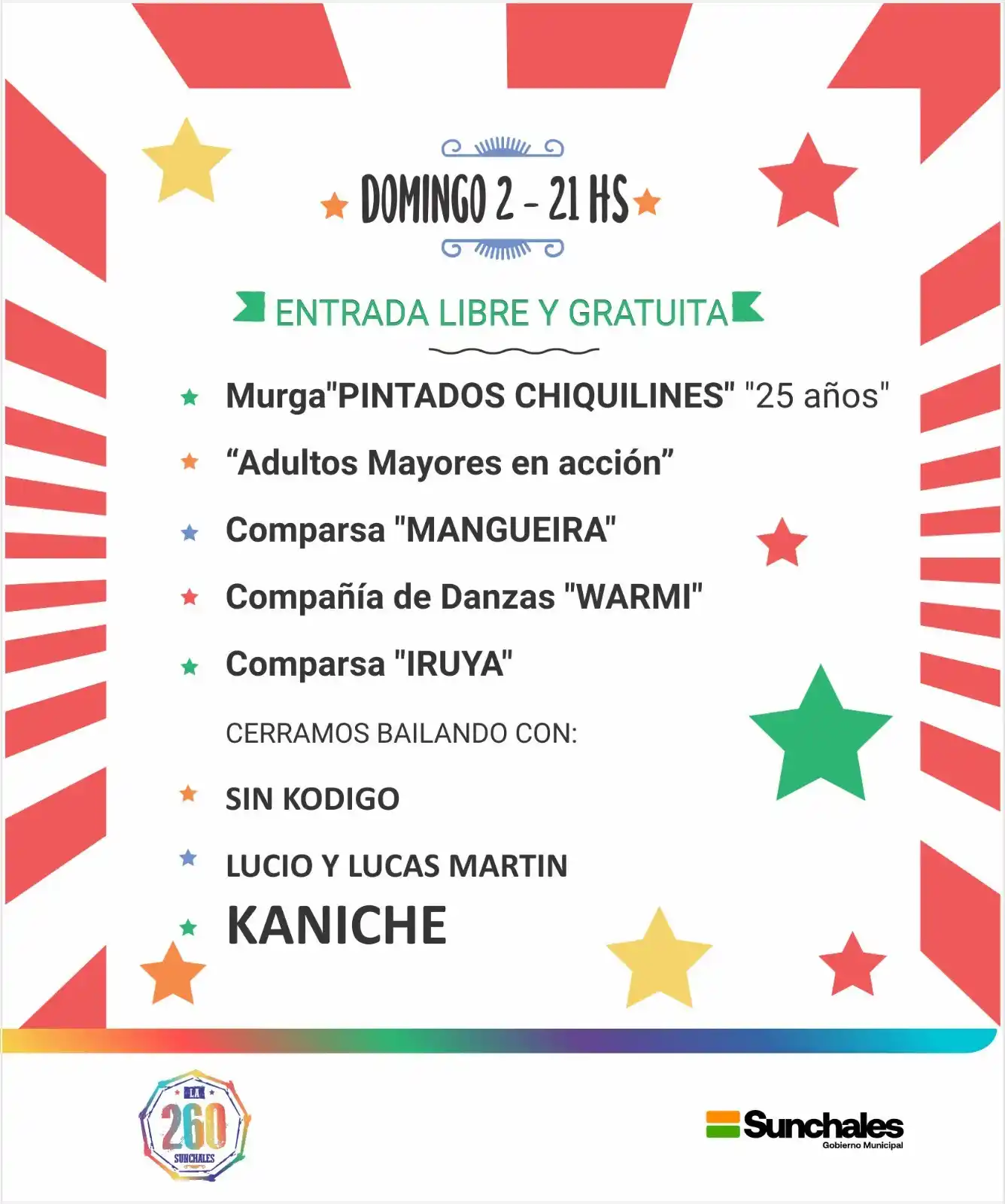 carnaval sunchales 2025 - 2