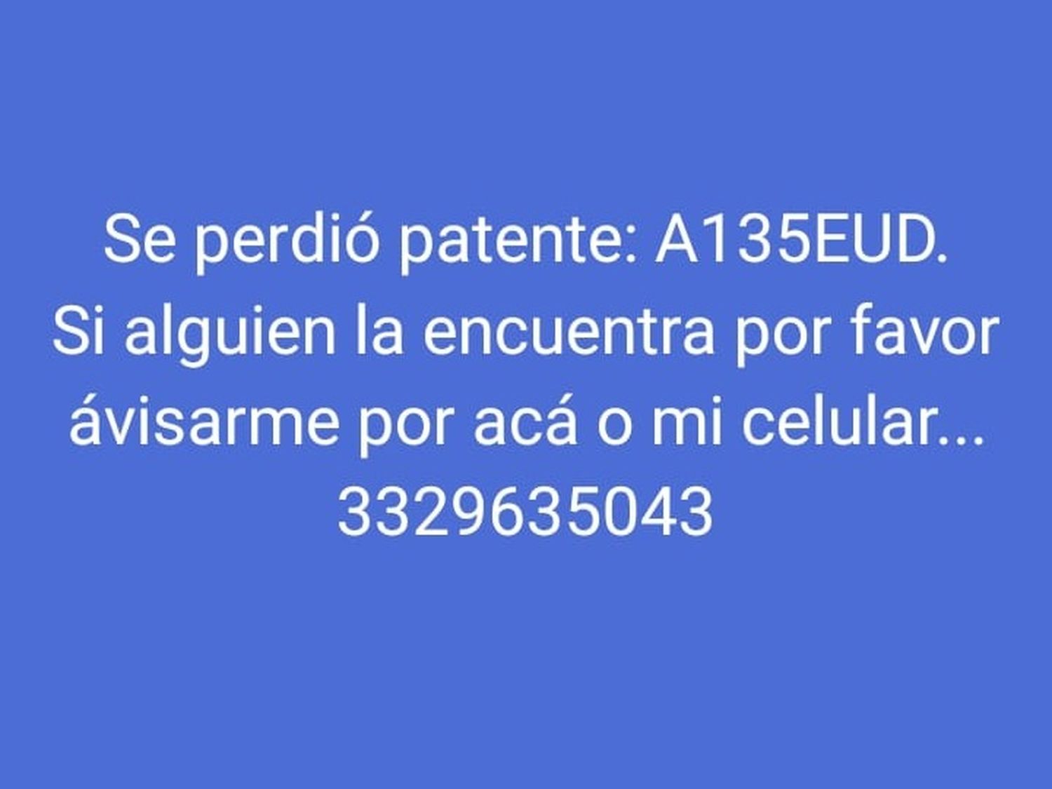 Buscan patente A135EUD