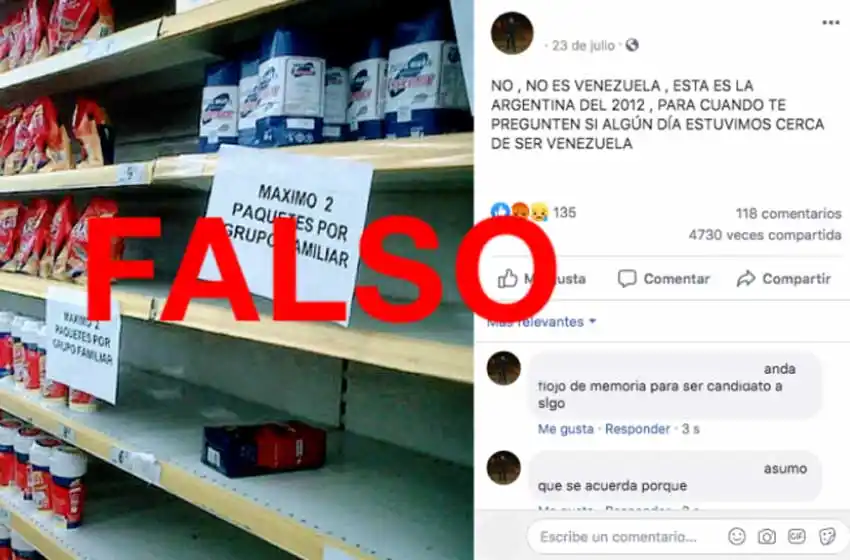 Esta foto de 2012 de la Argentina no muestra que la situación del país era equiparable a la de Venezuela