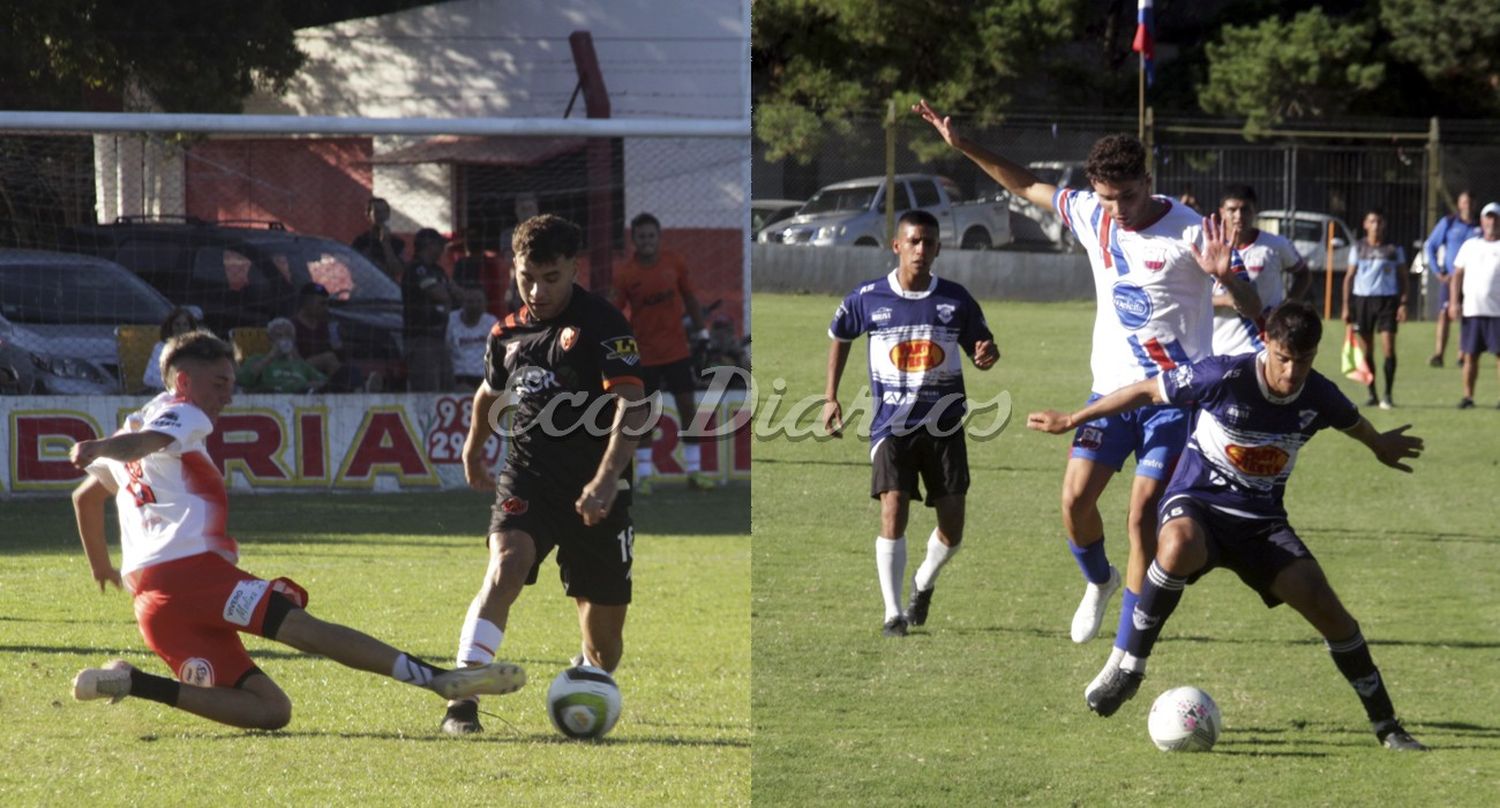 Amistoso entre Mataderos y Villa Díaz Vélez (izquierda), sumado al encuentro de Del Valle ante Gimnasia
