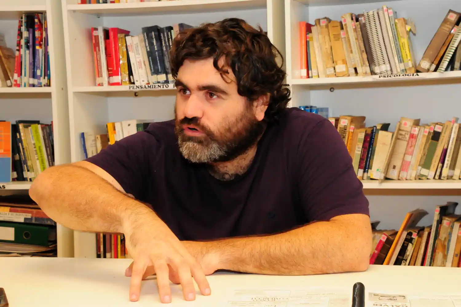 Braian Urban, presidente de la Biblioteca "Sarmiento".