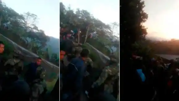 ¡UNA TURBA DE 700 PERSONAS! Indígenas «secuestraron» a más de 15 militares en Colombia