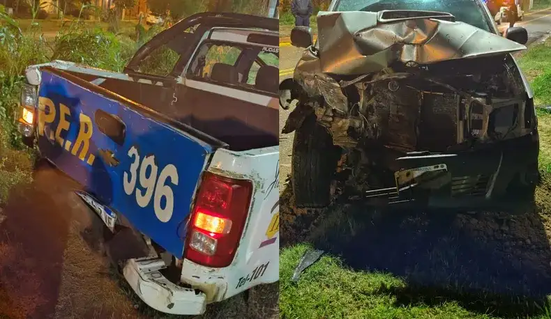 Chocaron a un patrullero: un policía fue internado