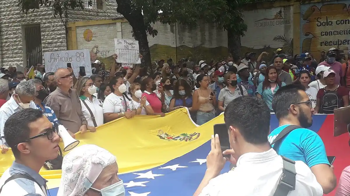 CARACAS TOMADA por trabajadores de la administración pública contra la ONAPRE