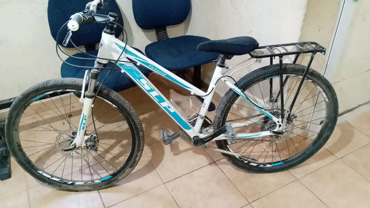 Los interceptaron violentando una puerta: secuestraron una bicicleta robada y detuvieron a dos personas