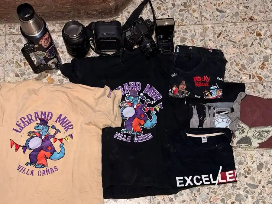 Los elementos recuperados por la policía.