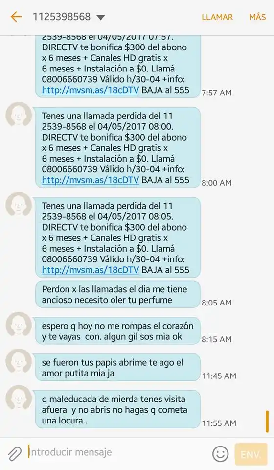 El calvario de una chica de 19 años acosada todos los días por un desconocido