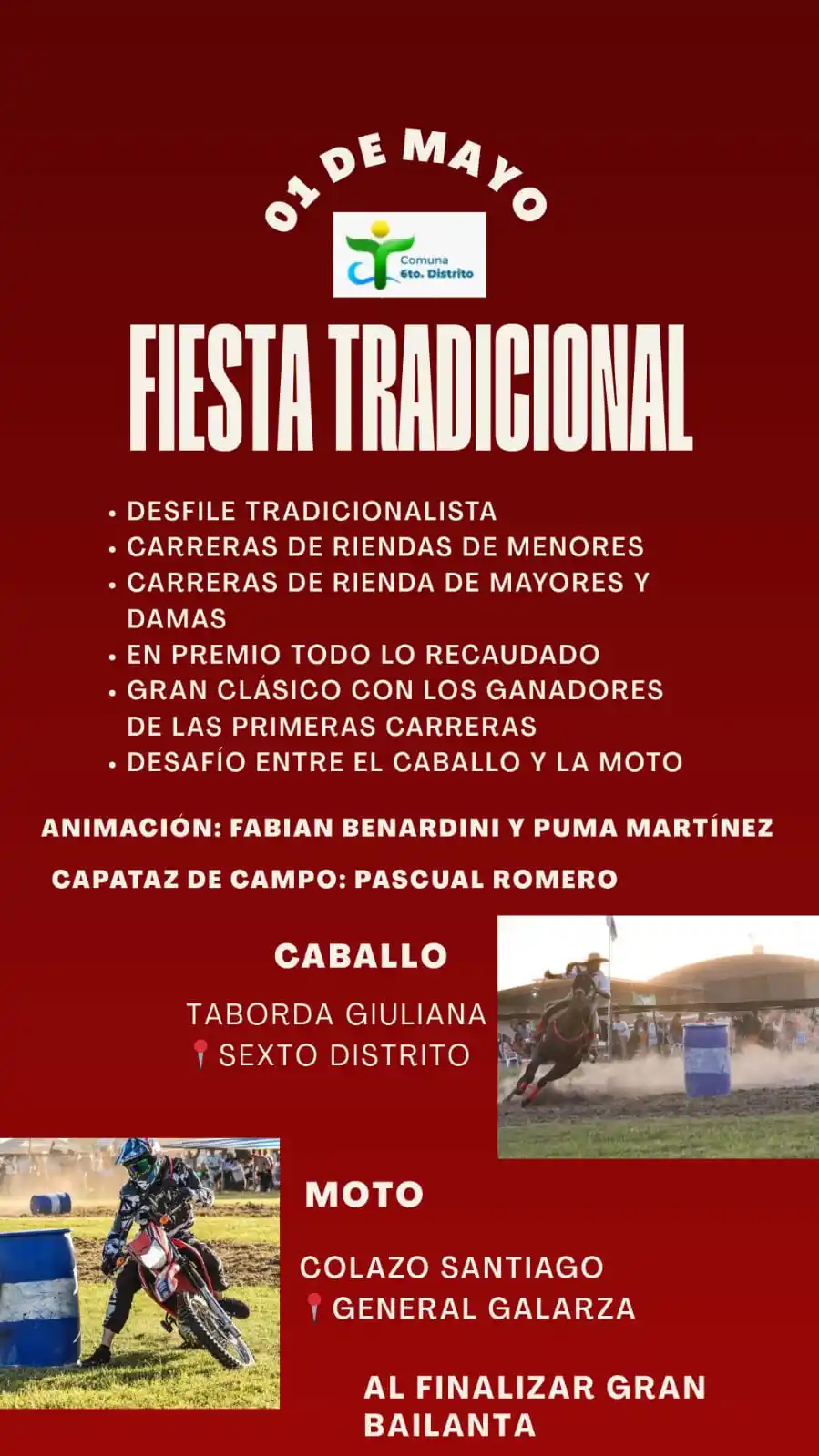 Sexto Distrito celebra el 1° de Mayo con una gran fiesta tradicional