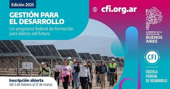 El CFI convoca a jóvenes a participar del programa “Gestión para el Desarrollo”.