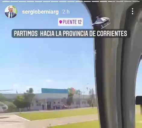 Sergio Berni llegó para ayudar en el combate contra el fuego