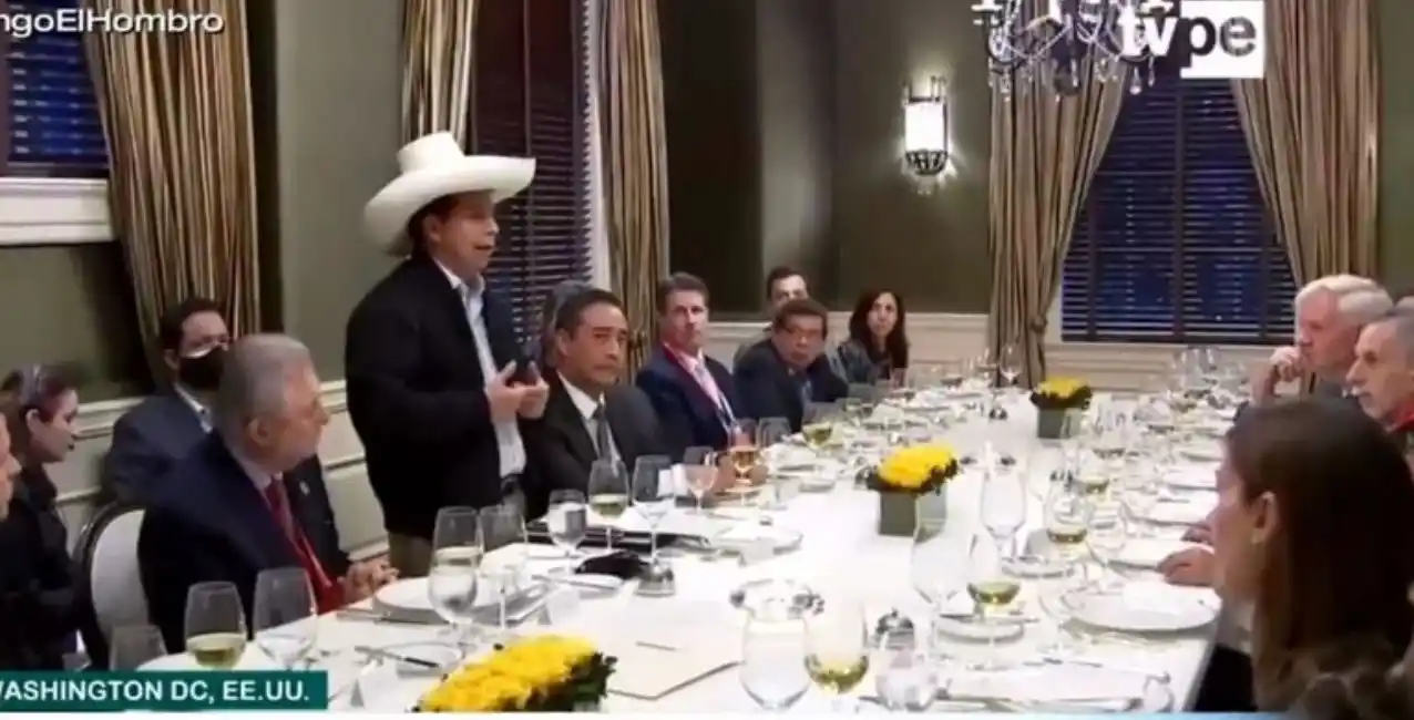 Pedro Castillo dio su primer discurso en Estados Unidos