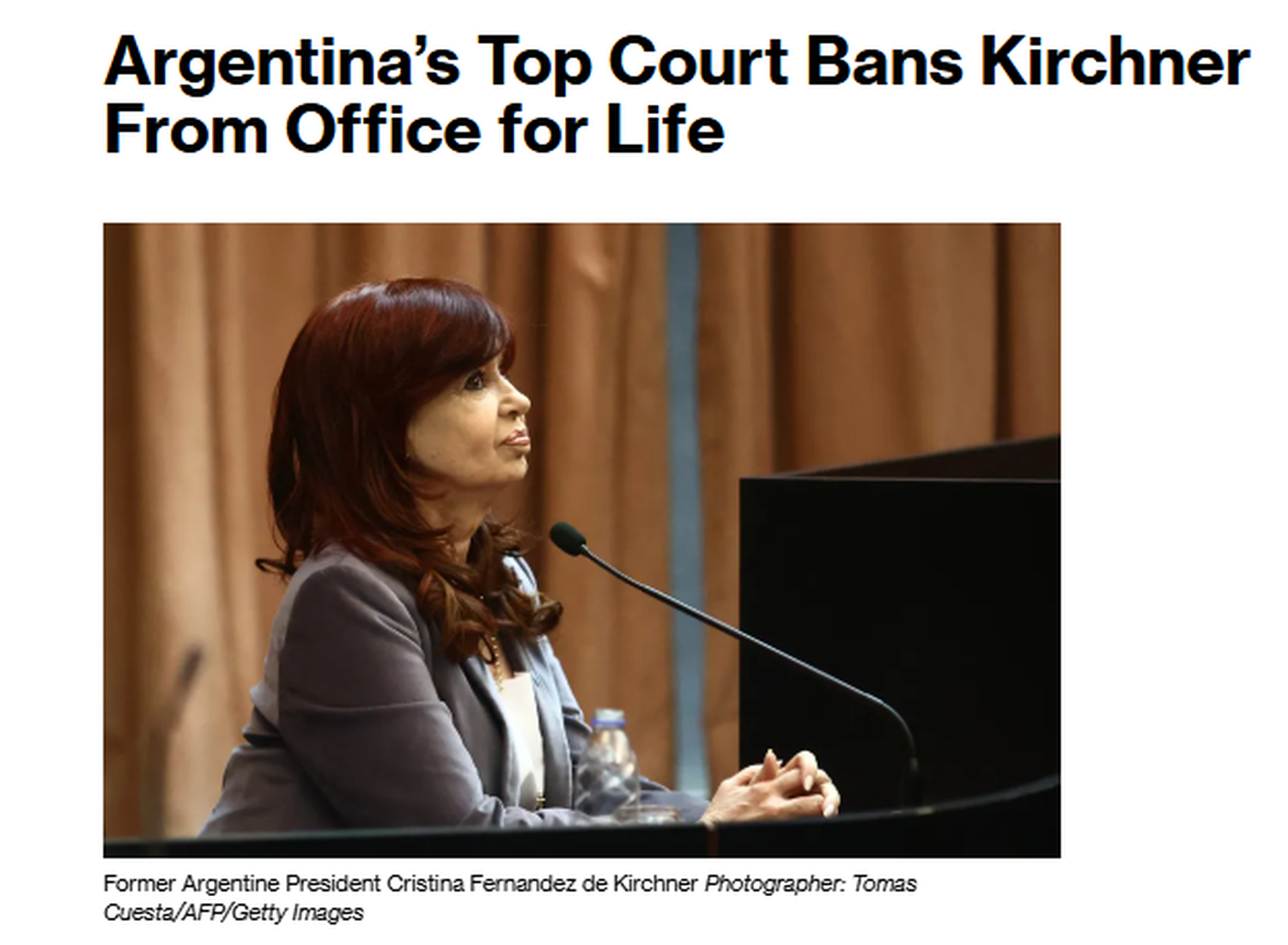 cristina kirchner diarios del mundo