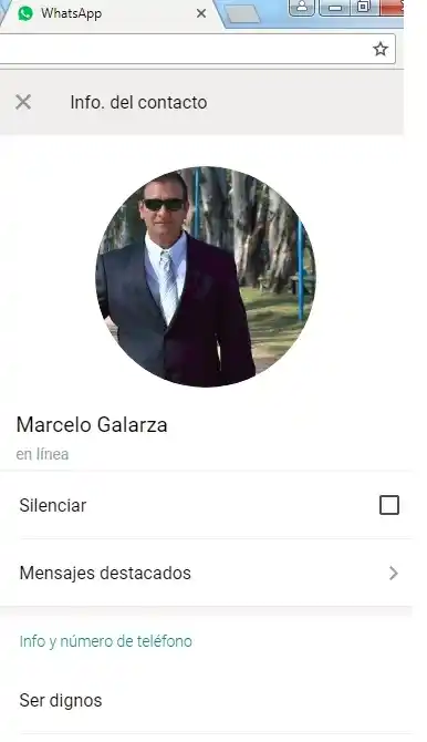 El llamativo estado de Whatsapp de Marcelo Galarza