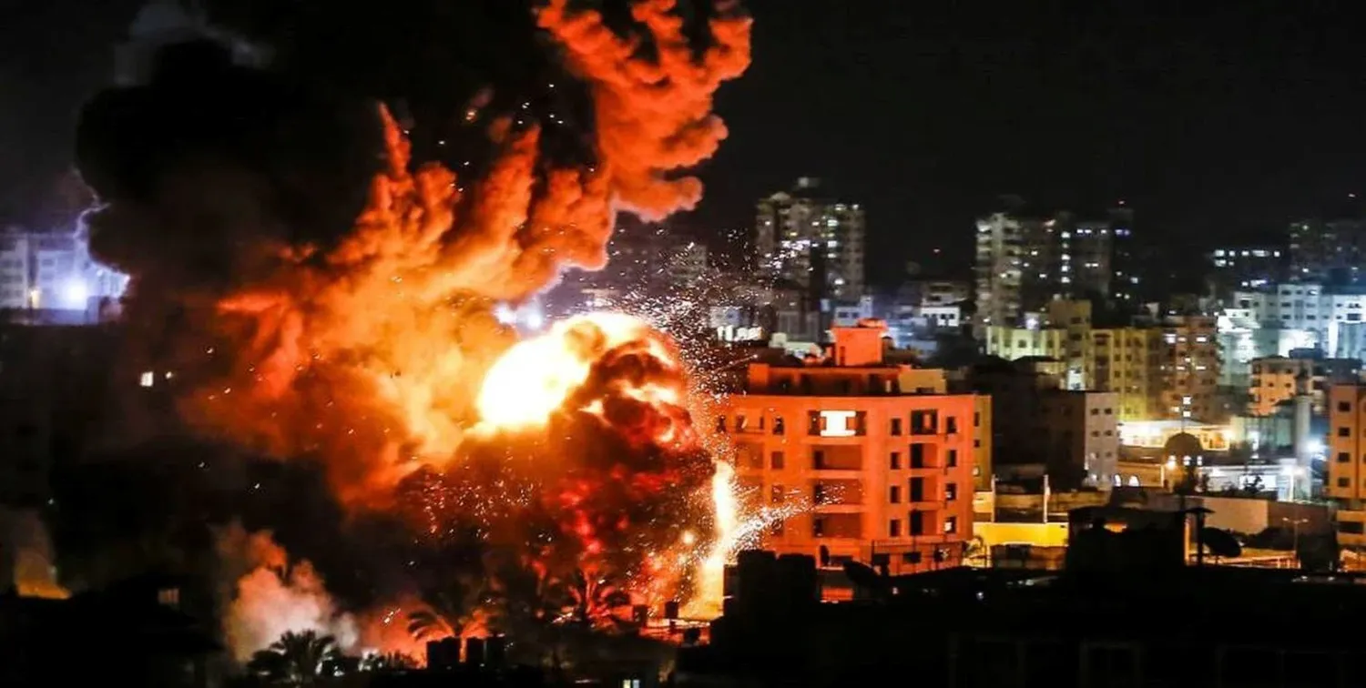 Bombardeos en la Franja de Gaza.