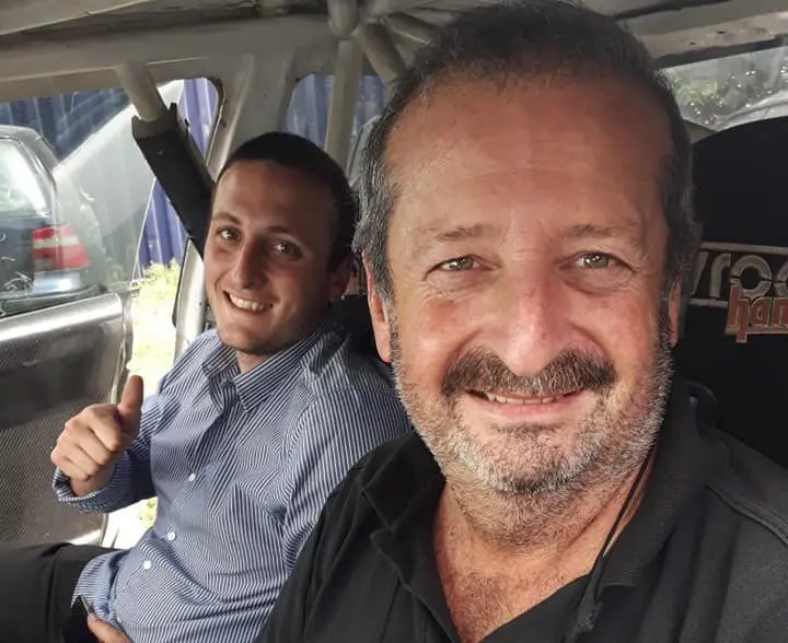 González Dozo con un Subaru, en la N4