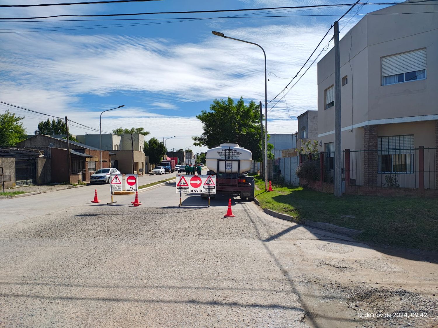 Obras en avenida Actis