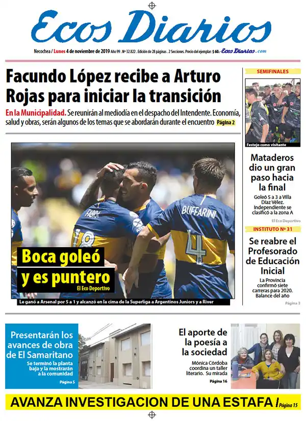 Tapa del 4 de octubre de 2019
