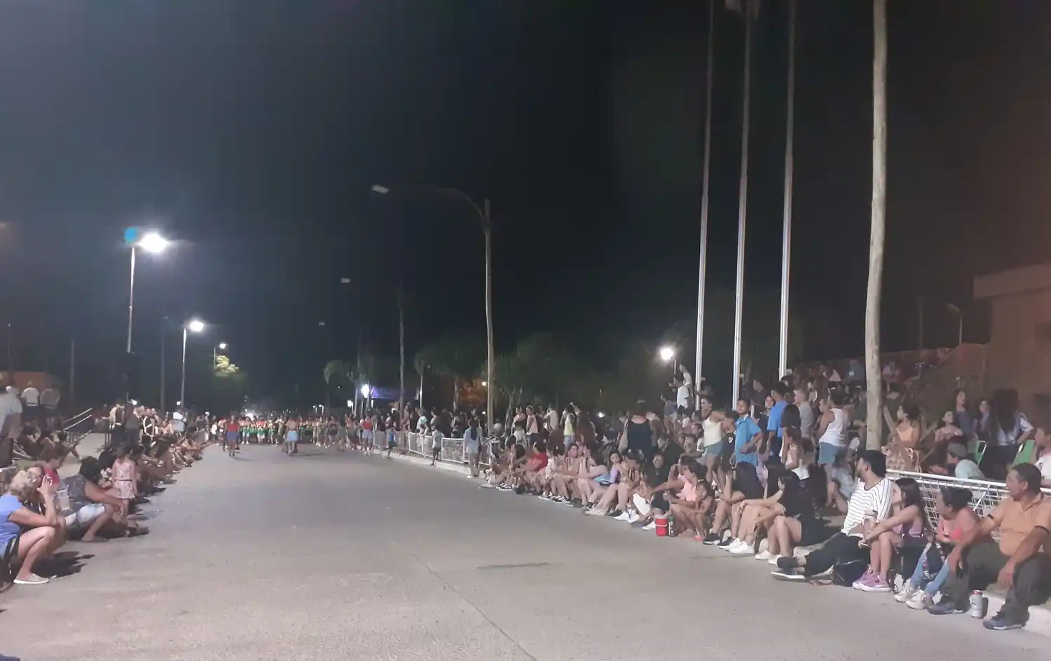 El ensayo técnico en la avenida Ricardo Alfonsín.
