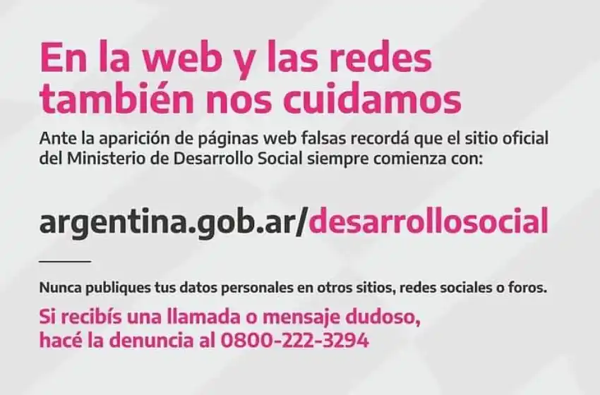 El Gobierno alerta sobre "falsa" ayuda social difundida en redes sociales y en cadenas de Whatsapp